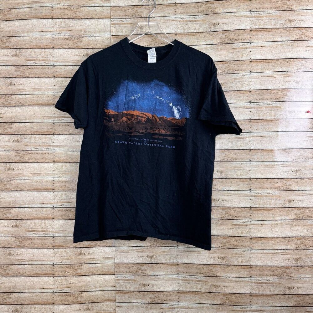 GILDAN VTG T Shirt Death Valley National Park Graphic Blue 2000's-  Large